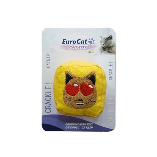 Eurocat Kedi Suratlı Küp Kedi Oyuncağı