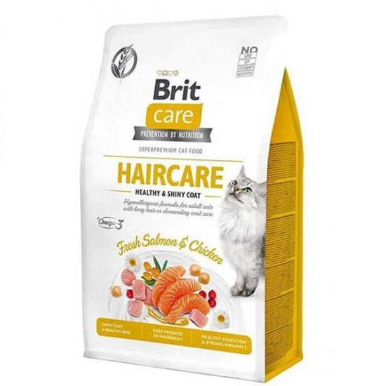 Brit Care Hipoalerjenik Haircare Tavuk ve Somonlu Tahılsız Kedi Maması 2 Kg