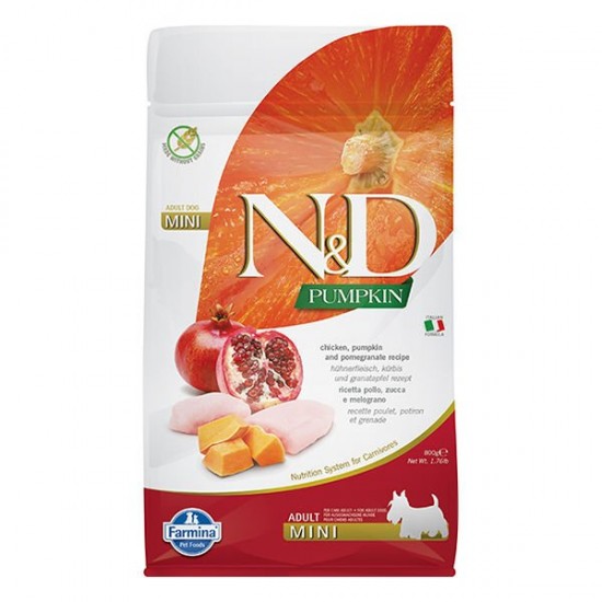 N&D Pumpkin Balkabaklı Tavuklu Küçük Irk Yetişkin Köpek Maması 800 Gr