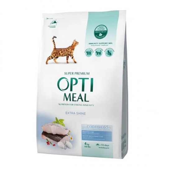 Optimeal Extra Shine Morina Balıklı Yetişkin Kedi Maması 4 Kg