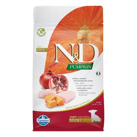 N&D Pumpkin Tavuk ve Narlı Mini Yavru Köpek Maması 800 Gr