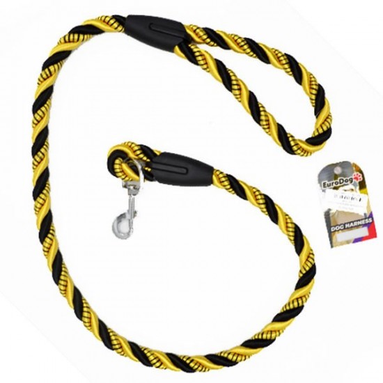 Eurodog Köpek Uzatma Tasması 18mm X 120 Cm Sarı-Siyah