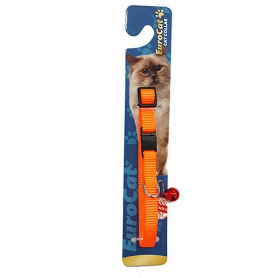 Eurocat Kedi Boyun Tasması Renkli 10mm/28 Cm Turuncu