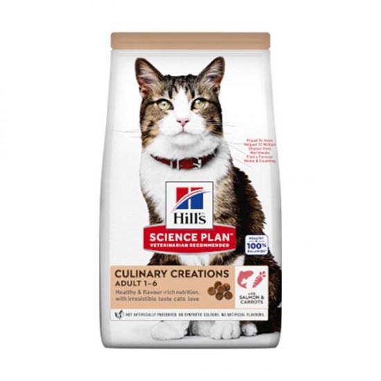 Hills Culinary Creations Somonlu ve Havuçlu Yetişkin Kedi Maması 10 Kg