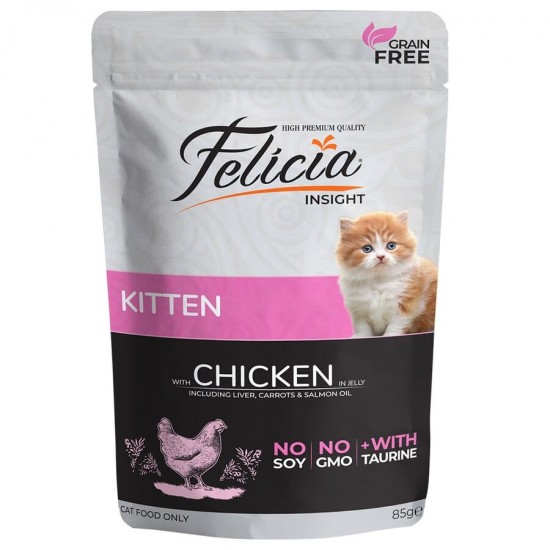 Felicia Tahılsız Tavuklu Pouch Yavru Kedi Konservesi 85 Gr