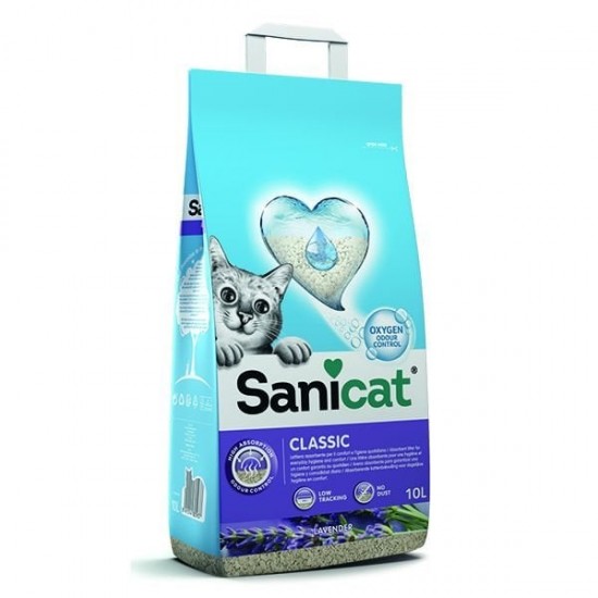 Sanicat Classic Lavantalı Oksijen Kontrollü Ultra Emici Kedi Kumu 10 Lt