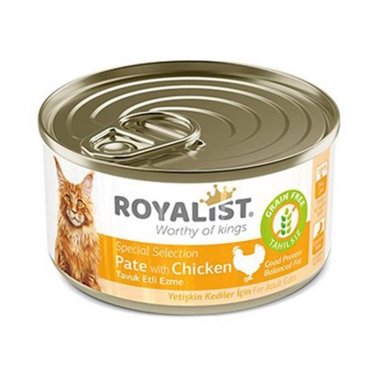 Royalist Tavuklu Ezme Tahılsız Yetişkin Kedi Konservesi 80 Gr