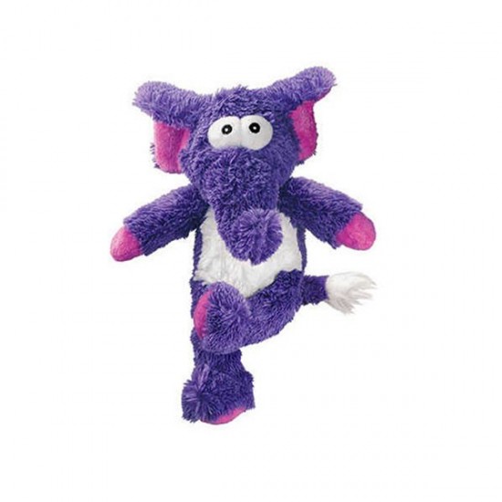 Kong Cross Knots Elephant Sesli Fil Peluş Köpek Oyuncağı Mor 32 Cm