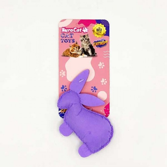 Euro Cat Toys Peluş Tavşan Kedi Oyuncağı Mor