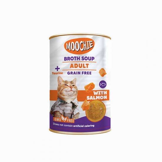 Moochie Et Suyu İçerisinde Somon Balıklı Çorba Yetişkin Kedi Ödülü 135 Ml