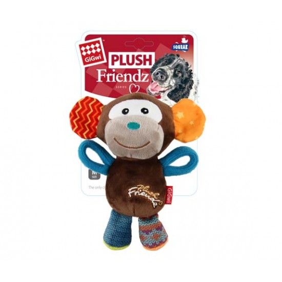6286 Plush Friendz Sesli Maymun Peluş Köpek Oyunca