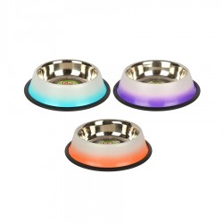 8 Oz. KE-3201DS Kaymaz 240 ml Çift Renkli Çelik Mama Kabı