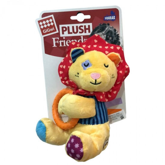 8565 Plush Friendz Sesli Aslan Peluş Çiğneme Halkalı Köpek Oyuncağı
