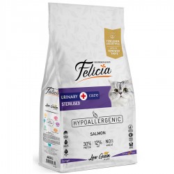 Felicia 12 Kg Sterilised Somonlu Az Tahıllı  HypoAllergenic Kedi Maması