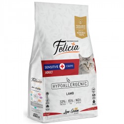 Felicia 12 Kg Yetişkin Kuzu Etli Az Tahıllı HypoAllergenic Kedi Maması
