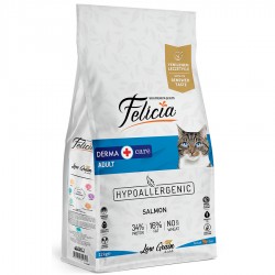 Felicia 12 Kg Yetişkin Somonlu Az Tahıllı HypoAllergenic Kedi Maması