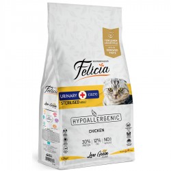 Felicia 12 kg Sterilised Tavuklu Az Tahıllı HypoAllergenic Kedi Maması