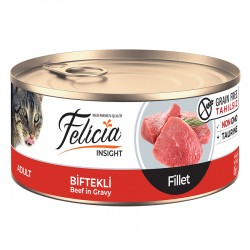 Felicia Tahılsız 85 gr Konserve Biftekli Fileto Yaş Kedi Maması 
