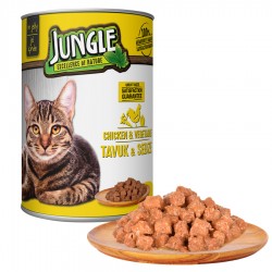 Jungle Kedi 415 gr Tavuklu-Sebzeli Konserve 
