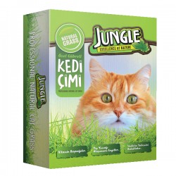 Jungle Kedi Çimi Kutulu (Fileli) 