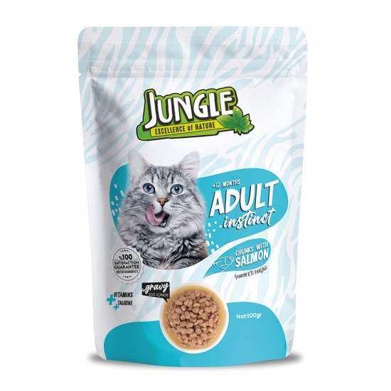 Jungle Kedi Somonlu  100 g Pouch