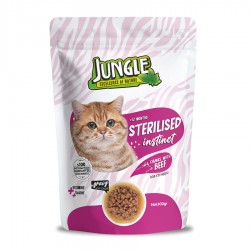 Jungle Kısır Kedi Biftekli  100 g Pouch