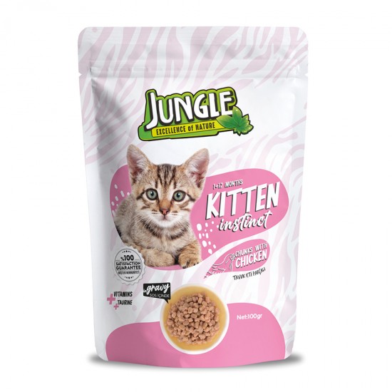 Jungle Yavru Kedi Tavuklu  100 g Pouch