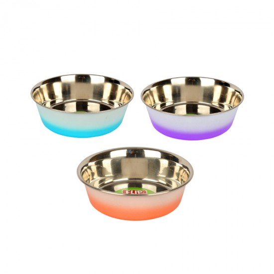 KE 1100DS Çift Renkli Çelik Mama Kabı 11 cm