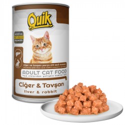 Quik Kedi 415 gr Ciğer-Tavşan Konserve 