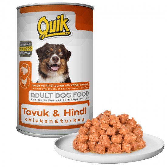 Quik Köpek 415 gr Tavuk-Hindi Konserve 