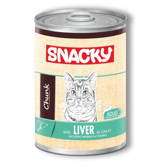Snacky 400 gr Chunk Ciğerli Yetişkin Kedi