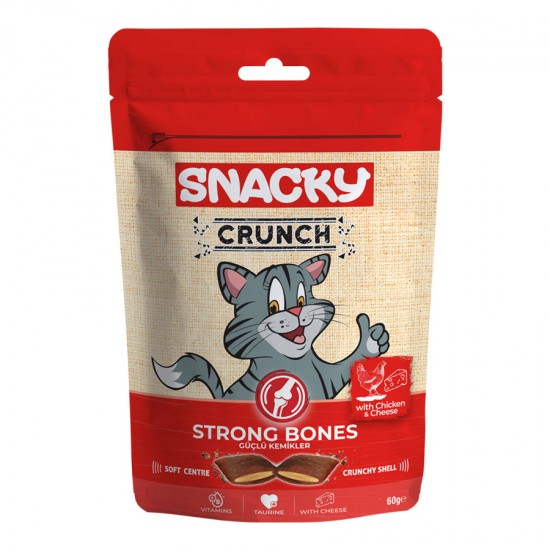 Snacky Kedi Crunch Ödül Strong Tavuk-Peynir 