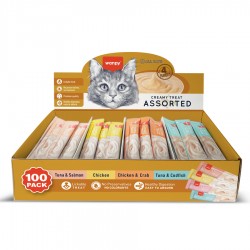 Wanpy Karışık 4 Lezzet 100lü Krema Kedi Ödülü 100*14 gr