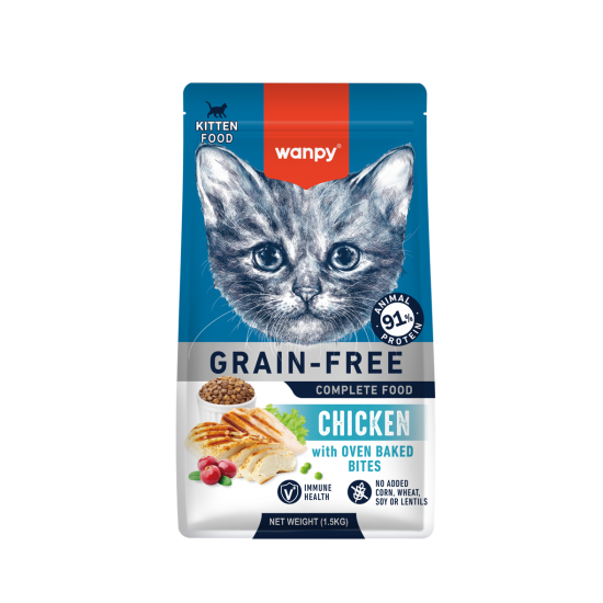 Wanpy Tahılsız Tavuklu Yavru Kedi Maması 1,5 kg