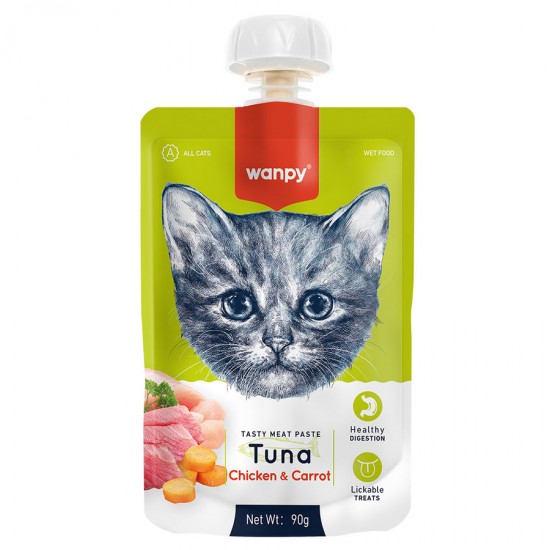 Wanpy Taze Ton Balıklı&Tavuklu   Kedi Et Ezmesi 90 gr