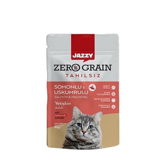 Dardanel Jazzy Somonlu Uskumrulu Kedi Yaş Maması 80gr